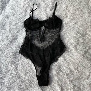 Victoria’s Secret “Very Sexy” Unlined Teddy - Black Sheer/Lace/Bodysuit/Lingerie